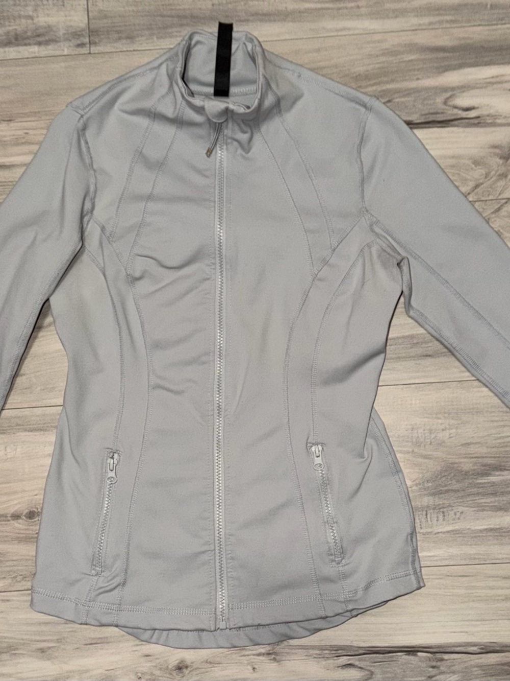 Women’s Light Gray Zip-Front Performance Jacket